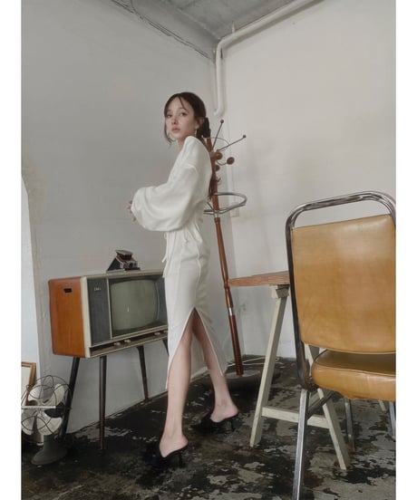 バックスリットロンTワンピ /Back Slit Long Sleeve T One-Piece