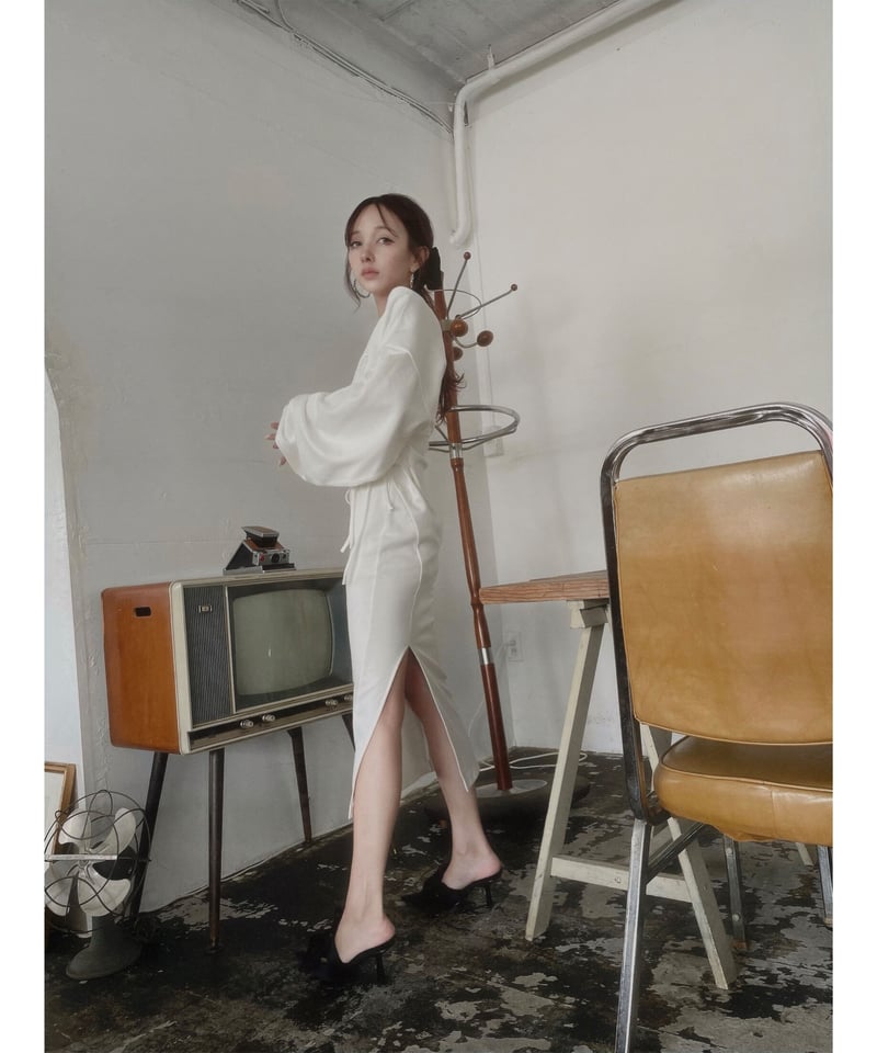 バックスリットロンTワンピ /Back Slit Long Sleeve T One-Piec