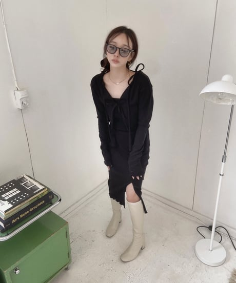 2サイドポケット バックオープンスリットニットワンピース / 2Pockets Back Open Slit Knit One-Piece