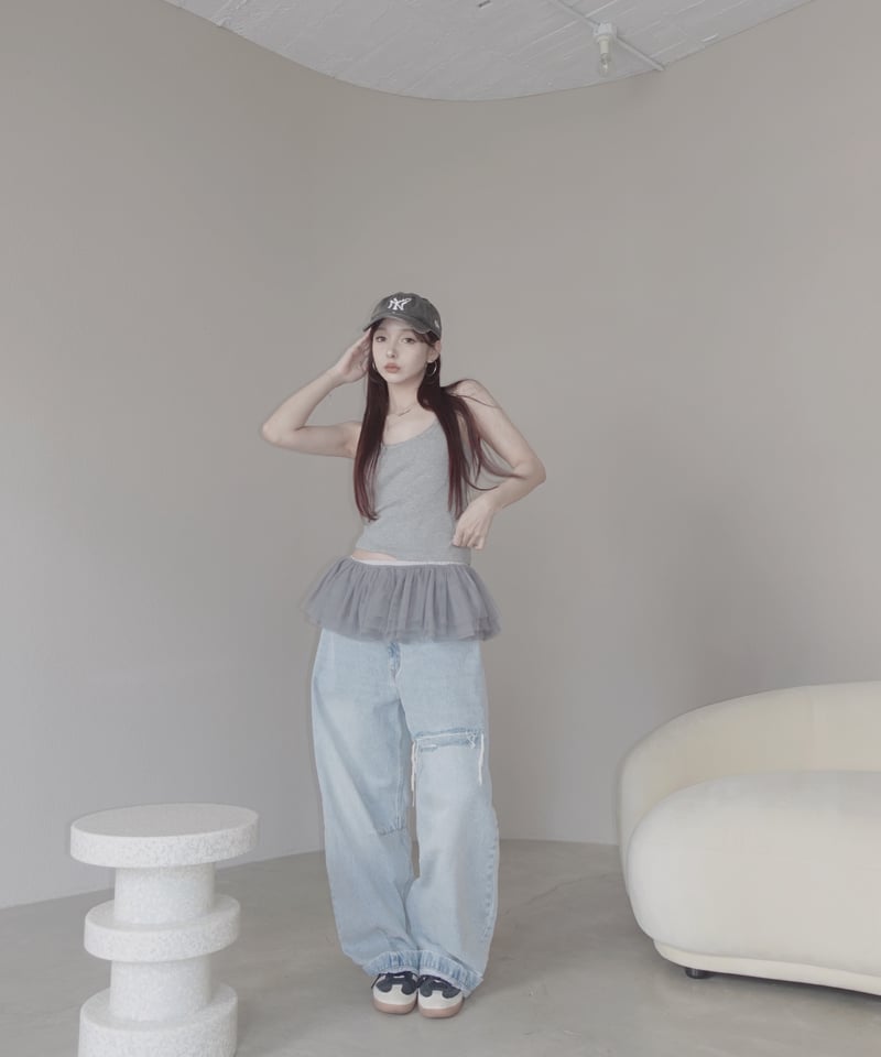 LightBlue】バレルデニム / BarrelLeg Denim | FICTION T