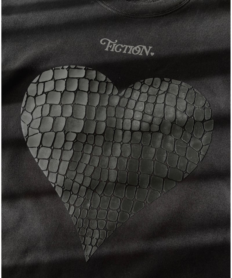 クロコハートスウェットトップ / Croco Heart Sweat Top | FICTIO