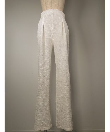 クリンクルマテリアルハイウェストパンツ　Crinkle Material High Waist Pants