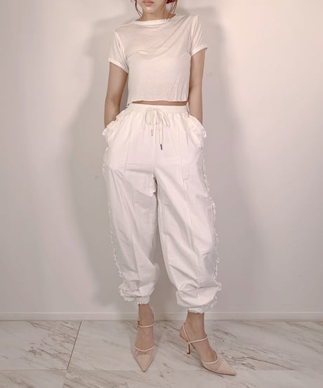 Raffled Jogger Pants ジョガーパンツ