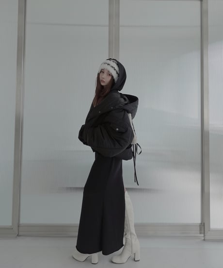 ラガースウェットフードワンピース/Rugger Collar Sweat Hoodie Dress