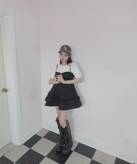 ［Black］キャミソールチュニックドレス /Camisole Tunic Dress