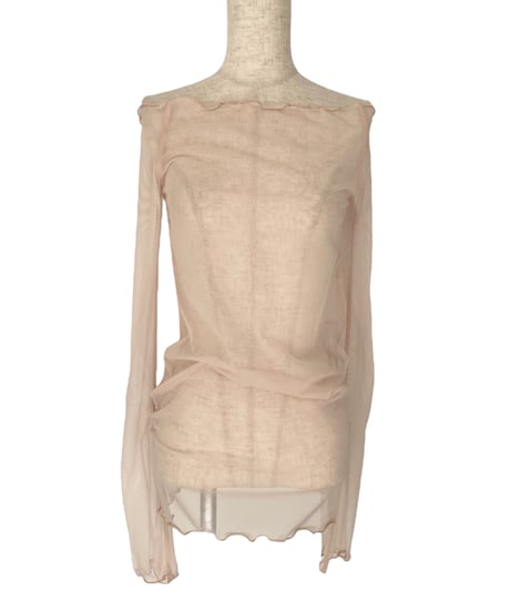 【Basic Collection】シアーチュニックトップ -Long-/ Sheer Tunic Top