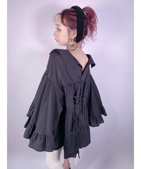 Lace-up Tunic One-Piece レースアップチュニックワンピース