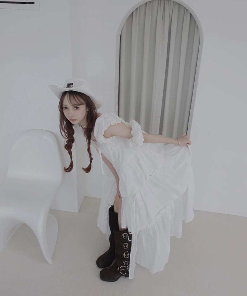 White】ガウンドレス/Gown Dress | FICTION TOKYO OFFICI