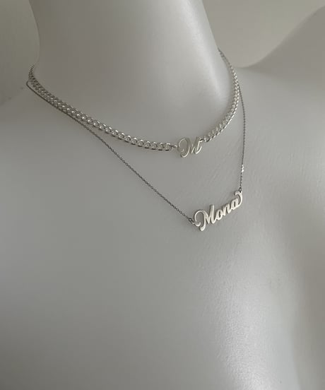 【1-7文字】"My NeckLace" / 10K White Gold