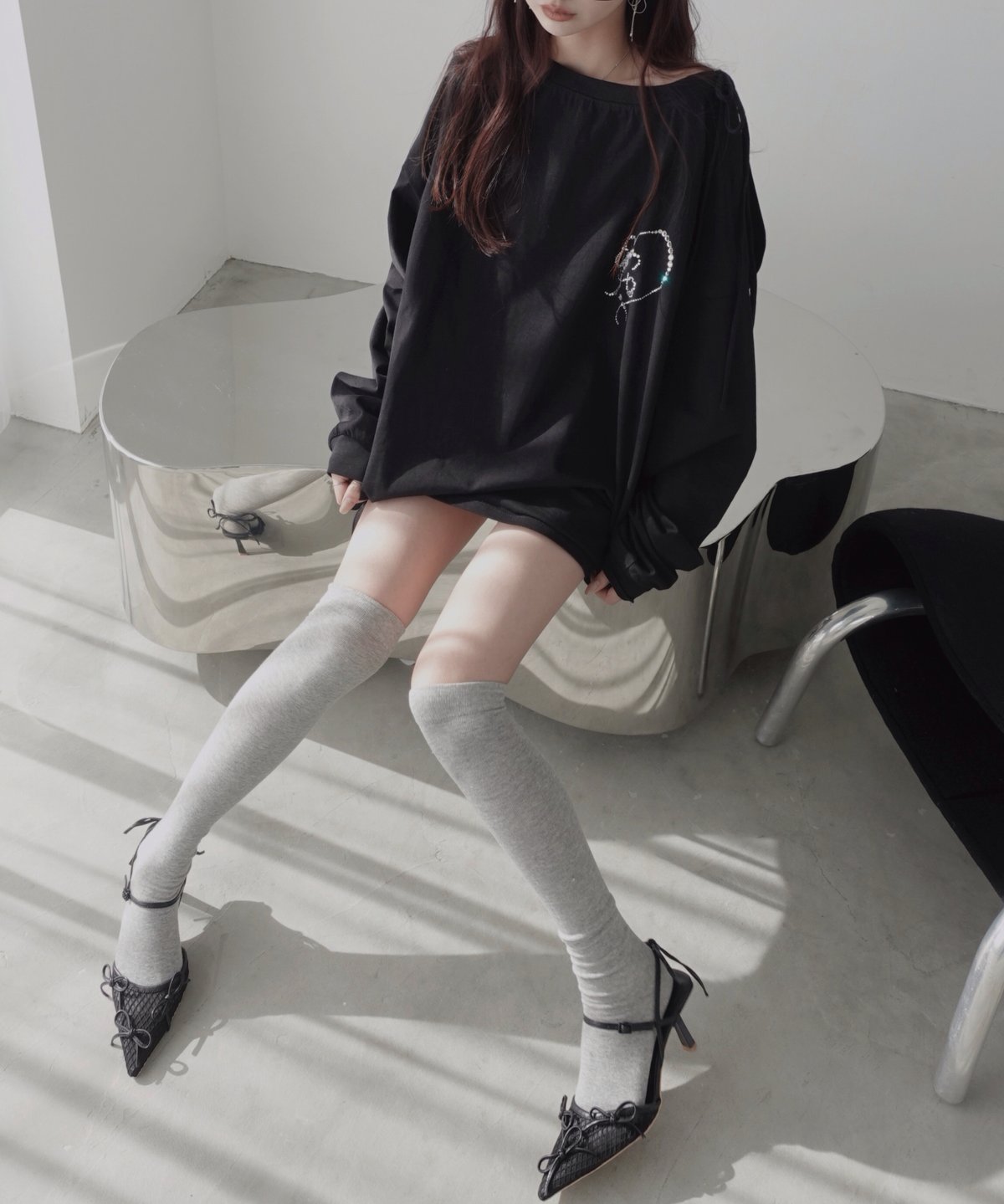 fiction tokyo メッシュリボンパンプス メッシュリボンパンプス /Mesh Ribbon Pumps | FICTION TOKYO