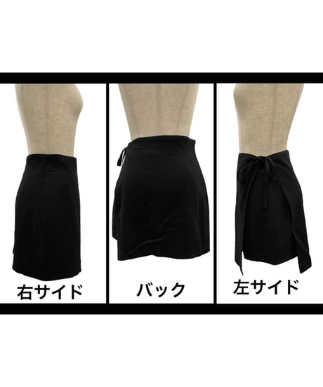 ラップミニスカート(インナーショートパンツ付き) /Wrap Mini Skirt( +inner Short Pants)