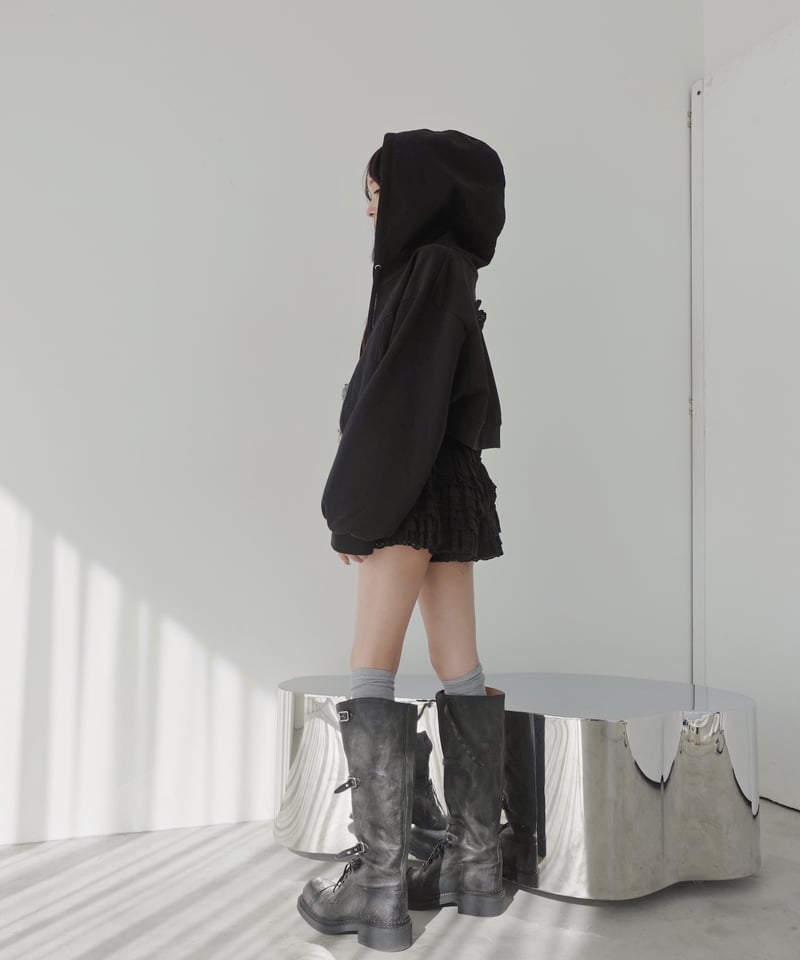 Black】ハートジップアップフーディー /Heart Zip-up Hoodie | FI