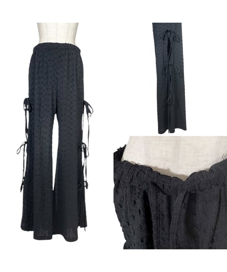 ルーズフィットリボンフレアパンツ/ Loose Fit Ribbon Flare Pants