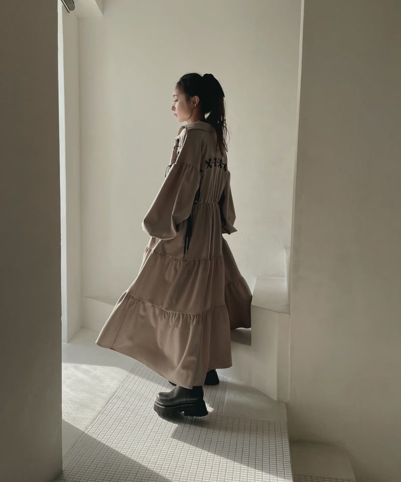 レースアップミリタリーガウンワンピース / LACE UP Military レースアップミリタリーガウンワンピース / LACE UP Military