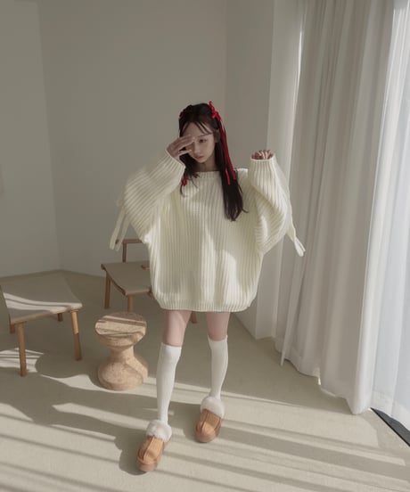【♡Ivory♡】ホリデーリボンニット / Holiday Ribbon Knit