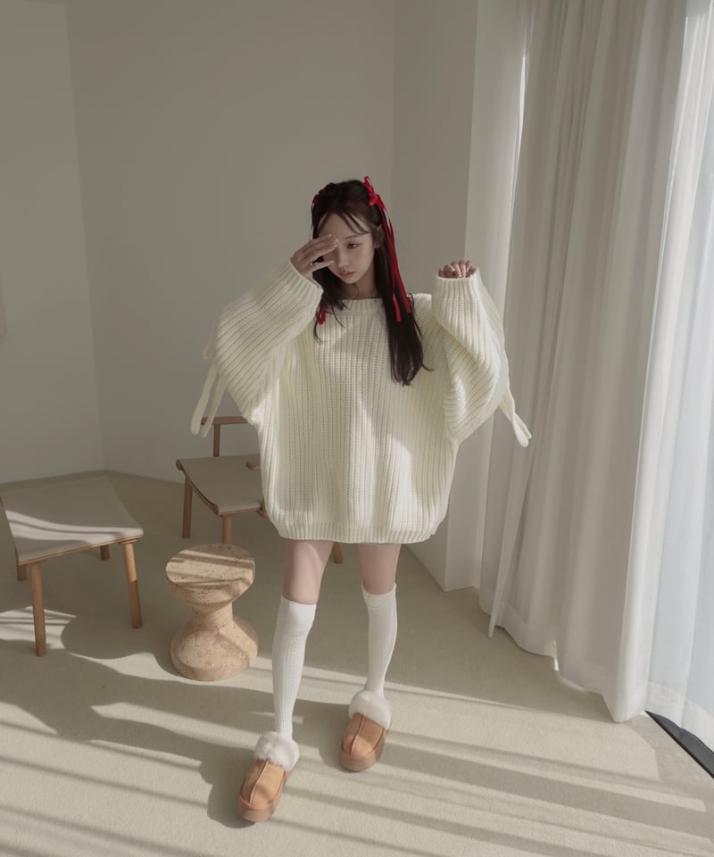 ♡Ivory♡】ホリデーリボンニット / Holiday Ribbon Knit | FIC