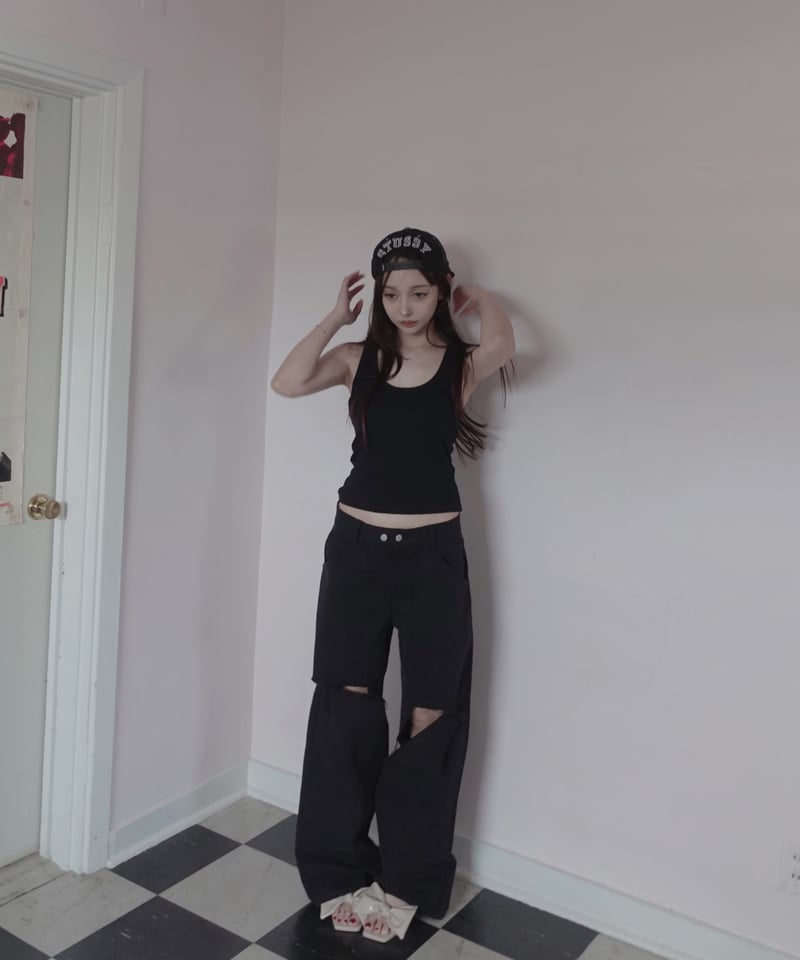 Black］2wayデニム / 2way Denim | FICTION TOKYO OFF