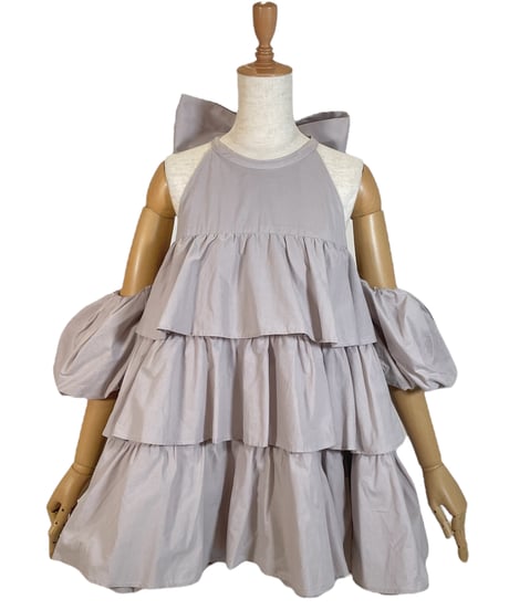 【Cloudy】ティアードバルーンチュニックワンピース / Tiered Balloon Tunic One-Piece