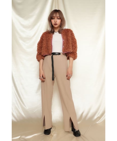 Front Slit Belt Pants　リブスリットパンツ