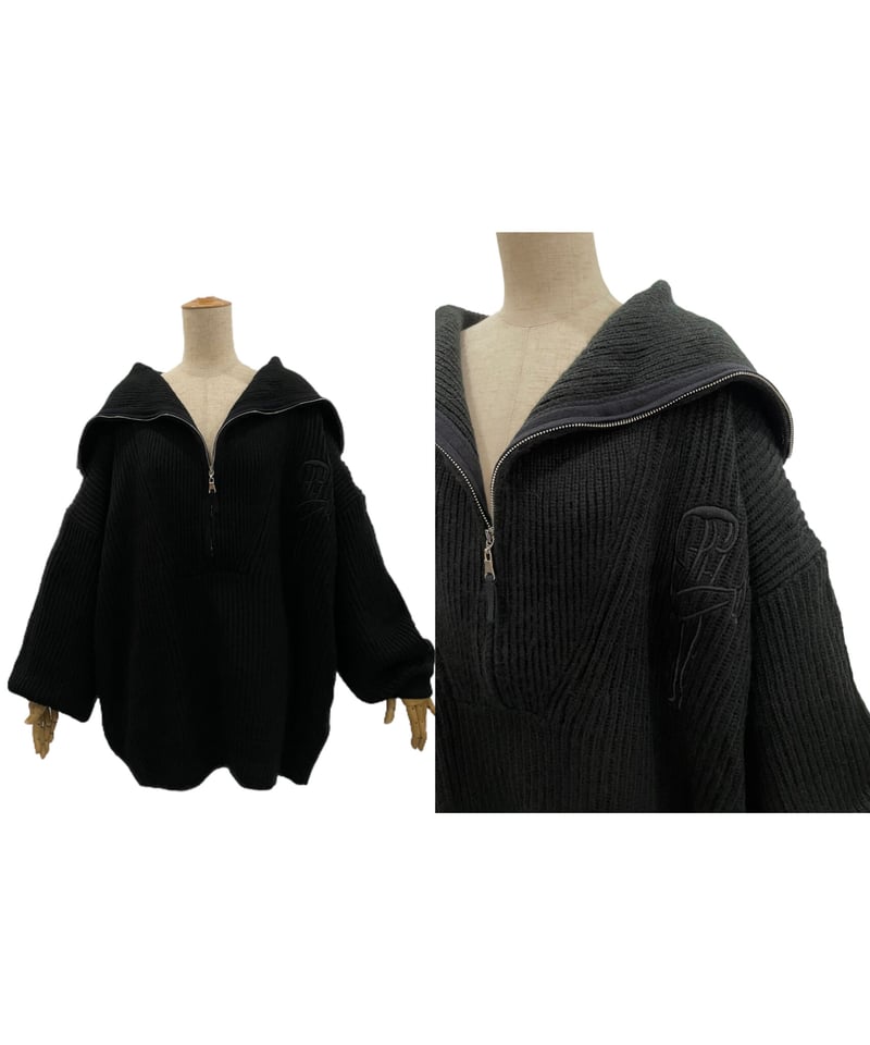 ハーフジップアップロゴニット / Half Zip-Up Logo Embroidery Bi ハーフジップアップロゴニット / Half Zip-Up Logo Embroidery Bi