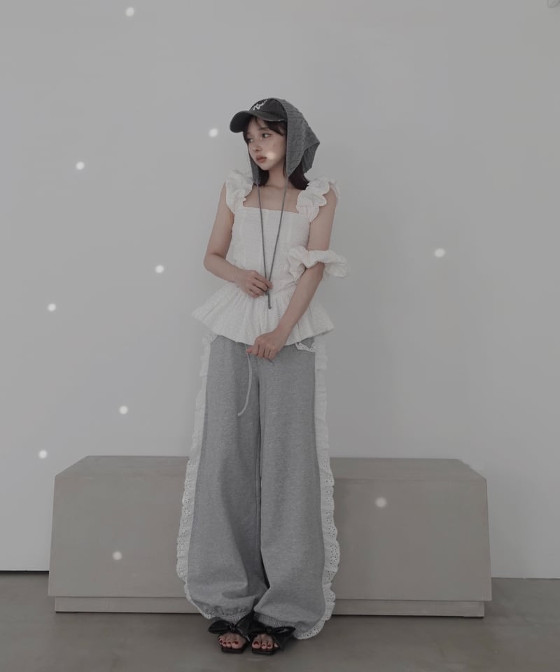 フリルスウェットパンツ /Frill Sweat Pants | FICTION TOKYO