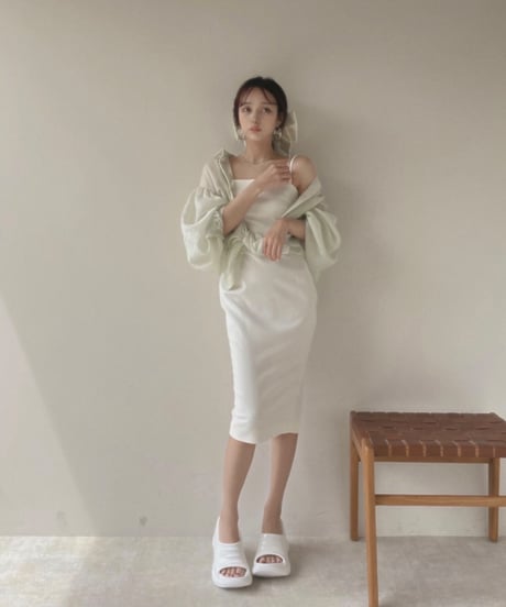 ビジューストラップスリットワンピ / Bijou Strap Slit One-Piece