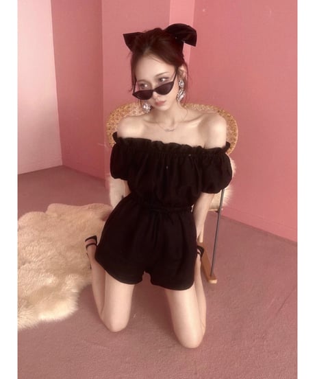 バックリボンロンパース / Back Ribbon Rompers