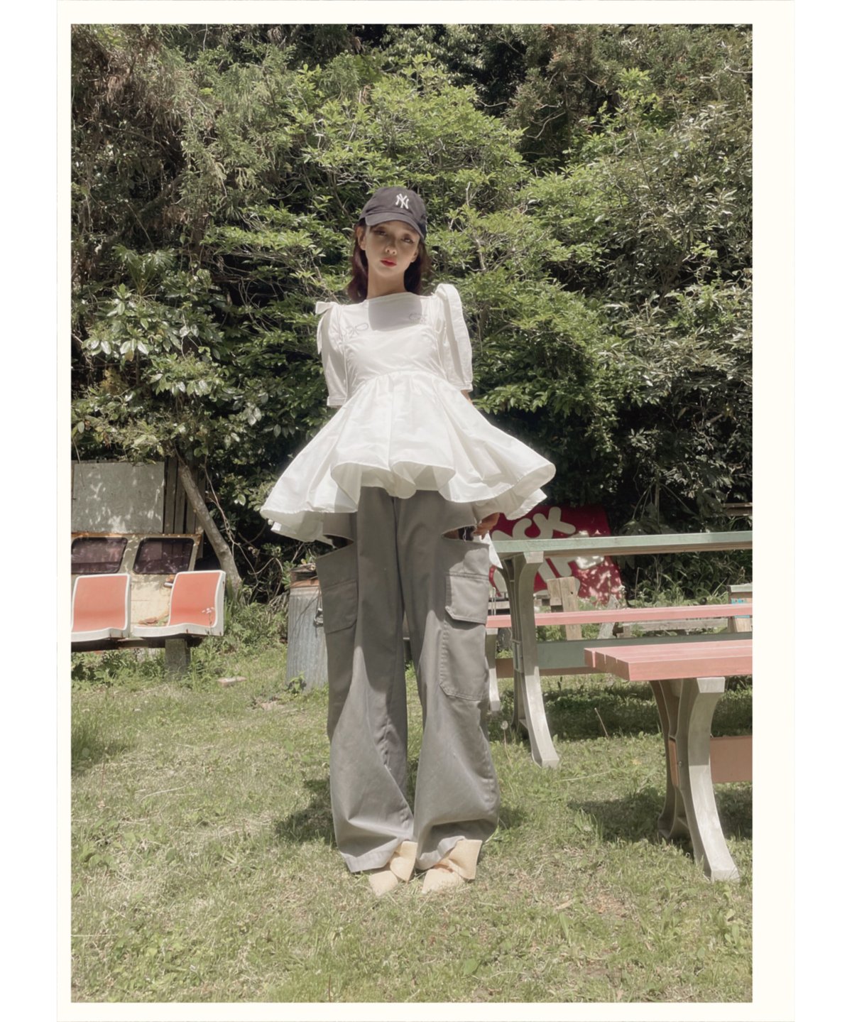 ダブルスカートリボンチュニック / Double Skirt Ribbon Tunic ダブルスカートリボンチュニック / Double Skirt Ribbon Tunic