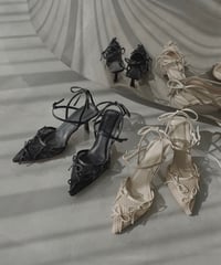 メッシュリボンパンプス /Mesh Ribbon Pumps