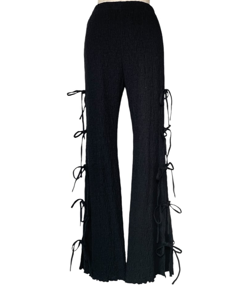 サイドリボンフレアパンツ / Side Ribbon Flare Pants | FICTIO サイドリボンフレアパンツ / Side Ribbon Flare Pants | FICTIO