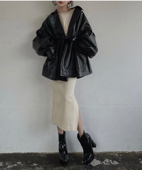 バックスリットロンTワンピ /Back Slit Long Sleeve T One-Piece