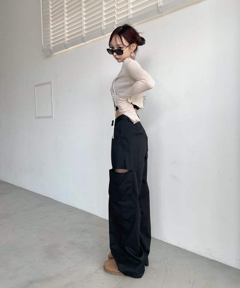 サイドカットタックパンツ / Side Cut Tack Bottoms | FICTION サイドカットタックパンツ / Side Cut Tack Bottoms | FICTION
