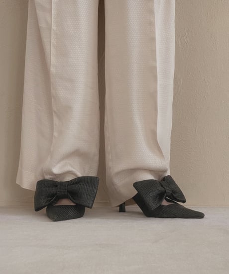 ストローリボンパンプス / Straw Ribbon Pumps
