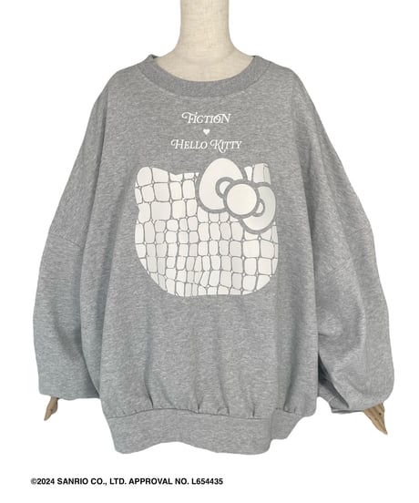 【Gray】♡ Croco Kitty ♡ ボリュームスリーブスウェットトップ / ♡Croco Kitty♡ Volume Sleeve Sweat Top