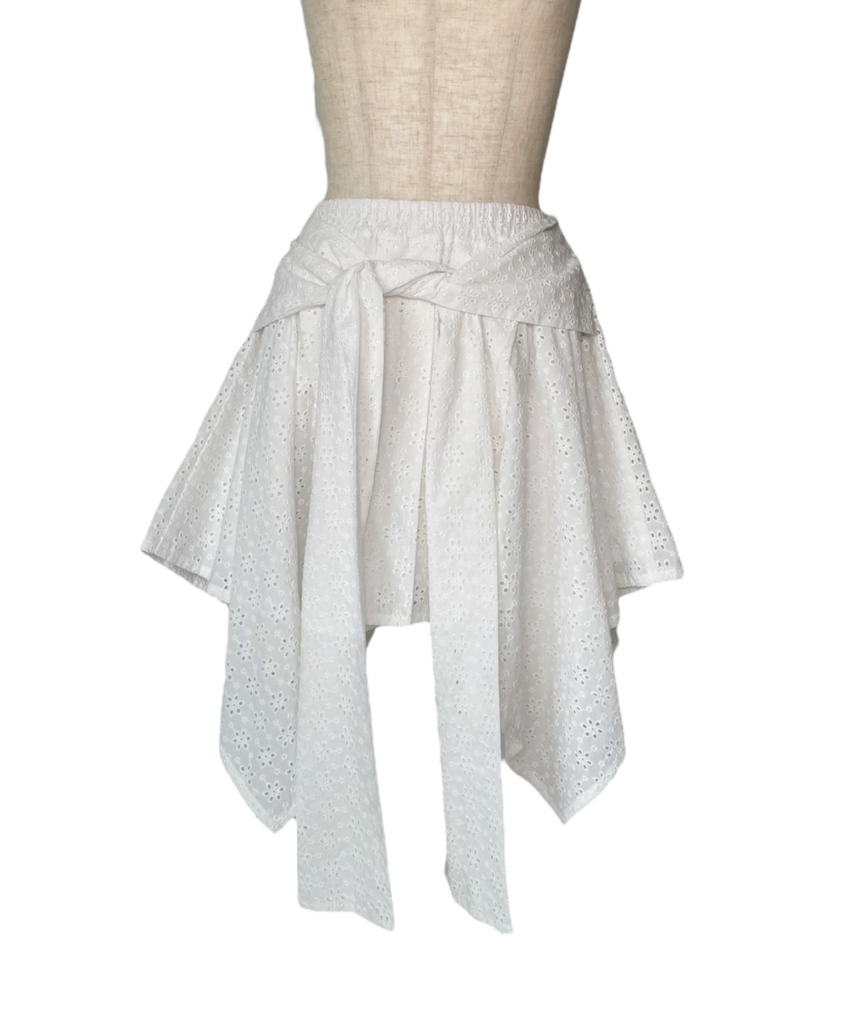 Y's】ワイズ FRAGILE プリントスカート ホワイト