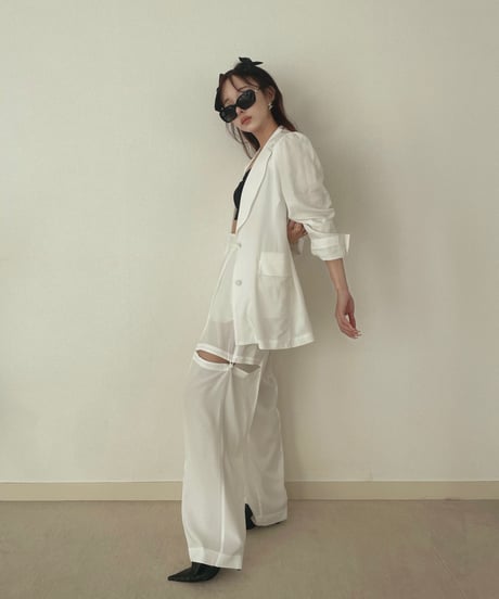 サイドカットシアーパンツ / Side Cutting Sheer Pants