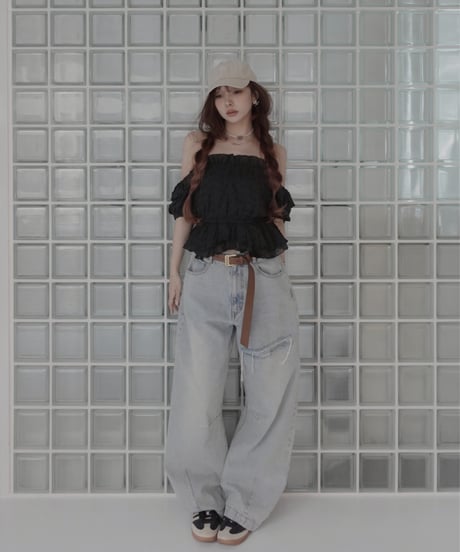 【LightBlue】バレルデニム / BarrelLeg Denim