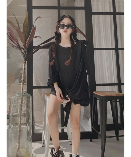 シアーリボントップ /Sheer Ribbon Top