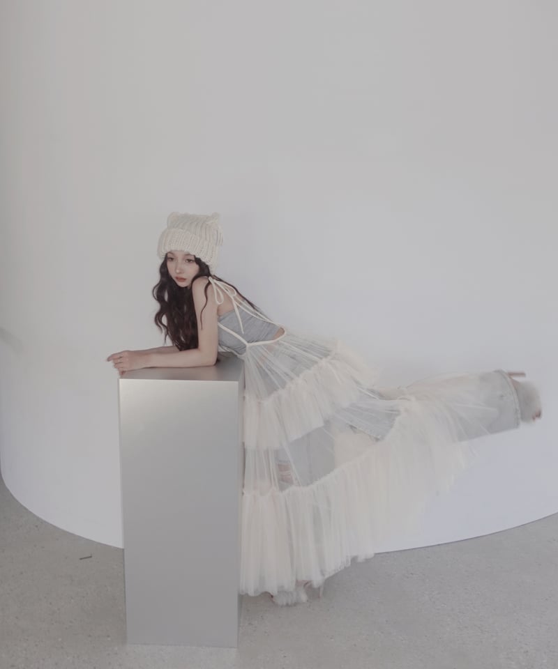 fiction tokyo フィクショントーキョー チュールスカート アイボリー