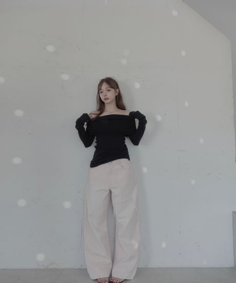 【Basic Collection】2wayオフショルダーチュニック / 2way Off-Shoulder Tunic