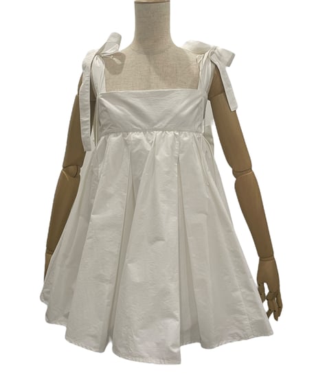 ダブルスカートリボンミニドレス / Double Skirt Ribbon Mini Dress