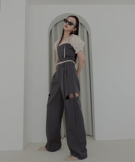 2wayスリーブチェストポケットトップ/2way Sleeve Chest Pocket Top