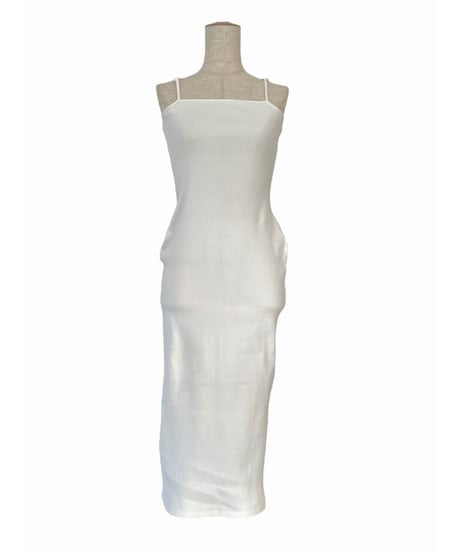【Basic Collection】リブキャミソールスリットワンピース-Long- /Rib Camisole Slit One-Piece