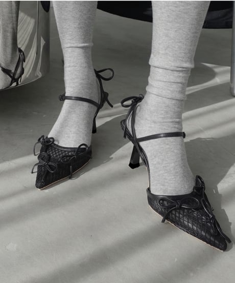 メッシュリボンパンプス /Mesh Ribbon Pumps
