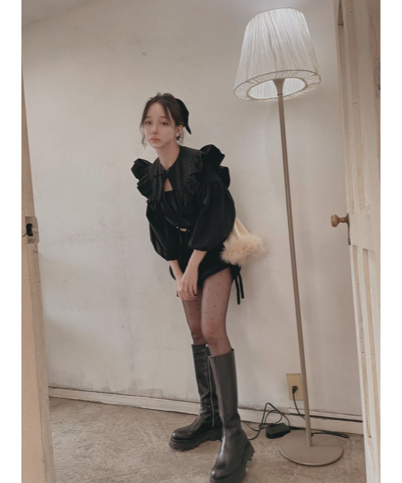 フリルビッグ襟ブラウス / Fril Big Collar Blouse | FICTIO フリルビッグ襟ブラウス / Fril Big Collar Blouse | FICTIO