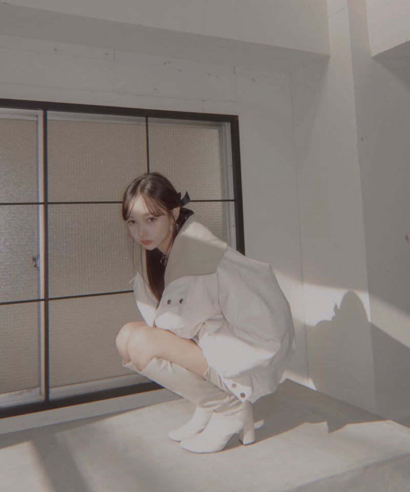 mini］ハーフジップアップスリットミニワンピース / Half Zip-up Skit M