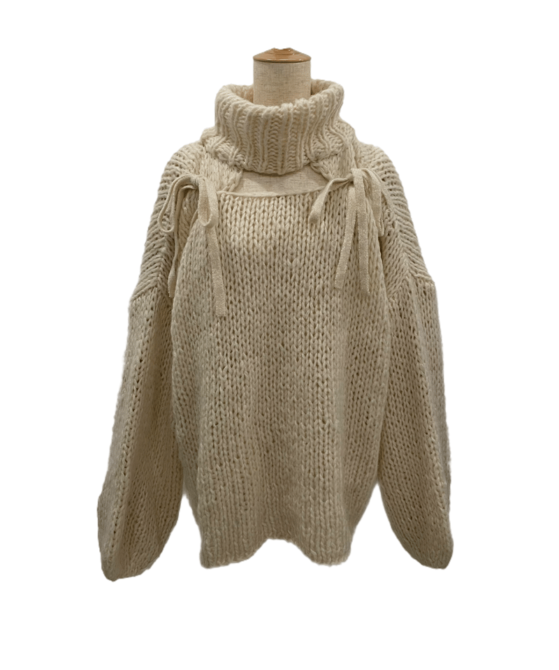 Fallin&#39; - FICTION TOKYO ハンドニッティングリボントップ ハンドニッティングリボントップ / Hand Knitting Ribbon Top