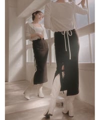 ベルトスリットニットスカート / Belted Slit Knit Skirt