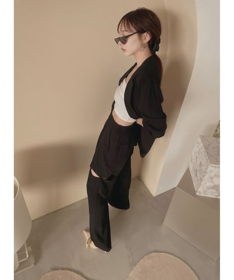 サイドカットシアーパンツ / Side Cutting Sheer Pants