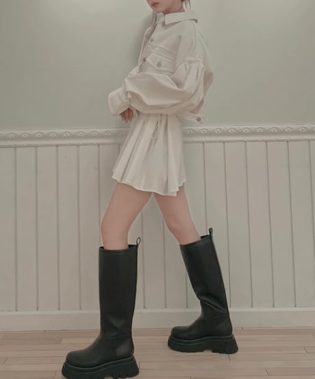 Puff Sleeve Cropped Jacket /パフスリーブクロップドジャケット